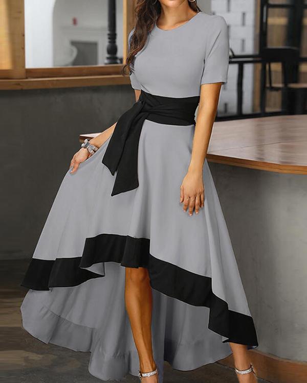 A-line Asymmetric Elegant Long Dress