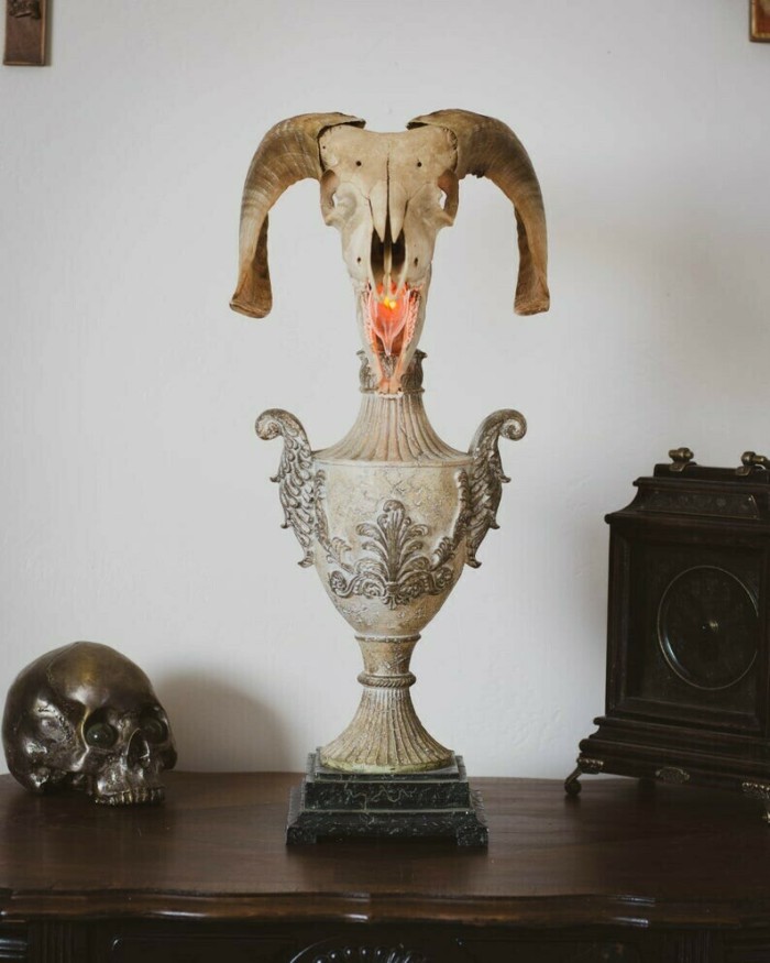 Ram Skull Lamp