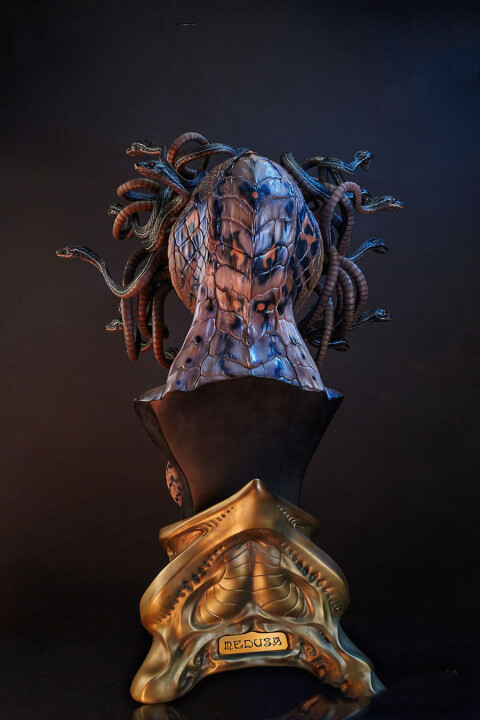 Snake head beauty sculpture🐍--Medusa