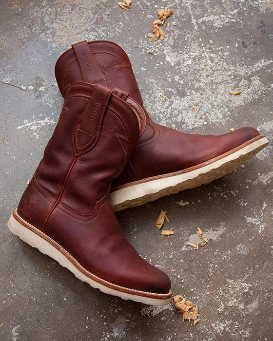 Men's Wedge Roper Boot - Bovine Leather Ranch Boots