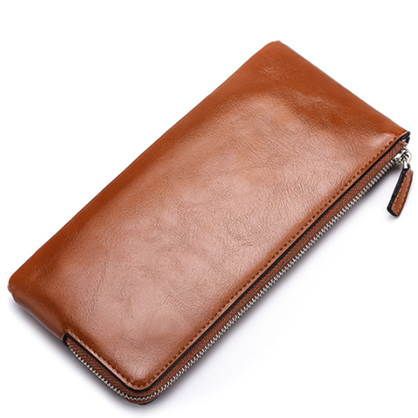 Men's Long Wallet Youth Zipper Ultra-thin Wallet