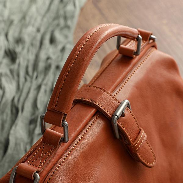 Hand-Rubbed Color Cowhide High-Grade Leather Vintage Handbag