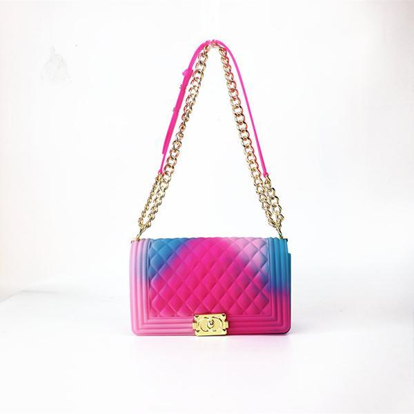 Colorful Diamond Chain Jelly Bag