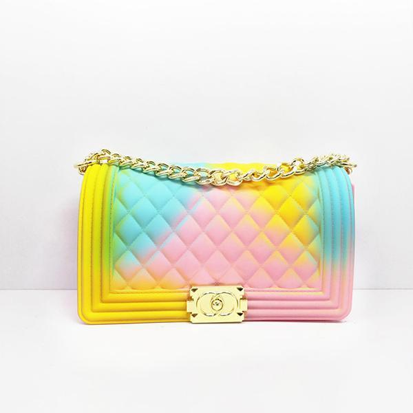 Colorful Diamond Chain Jelly Bag