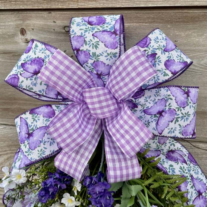 Lavender Wildflower Swag for Front Door