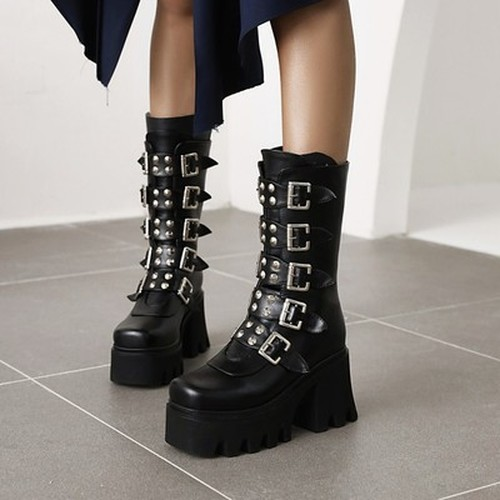 Studded Retro Martin Boots
