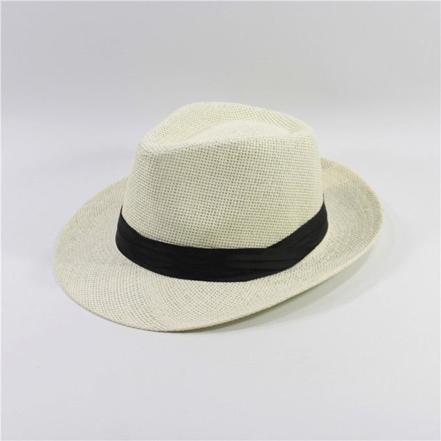 Summer suntan sunshade hat big along panama Straw hat beach British hat