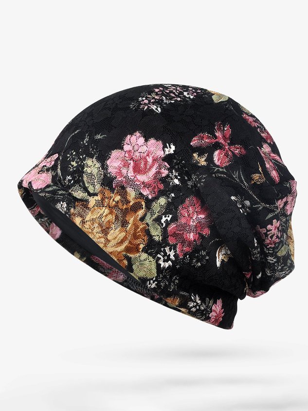Vintage Floral Lace Warm Hat