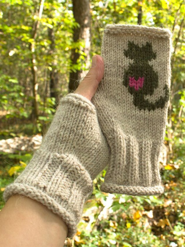 Cat half Finger Gloves