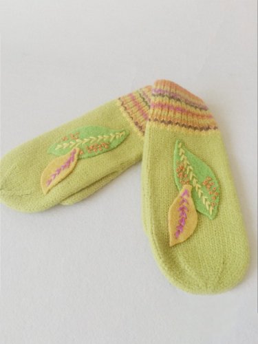Casual Simple Leaves Warm Gloves