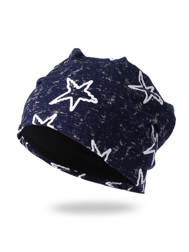 Simple Star Print Warm Hat