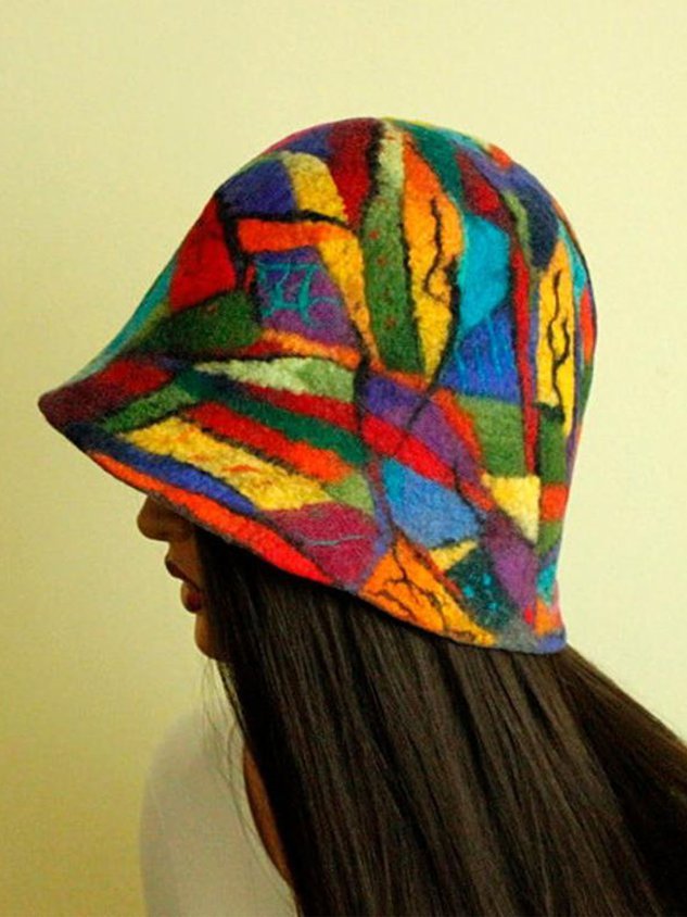 Coloured felt hats