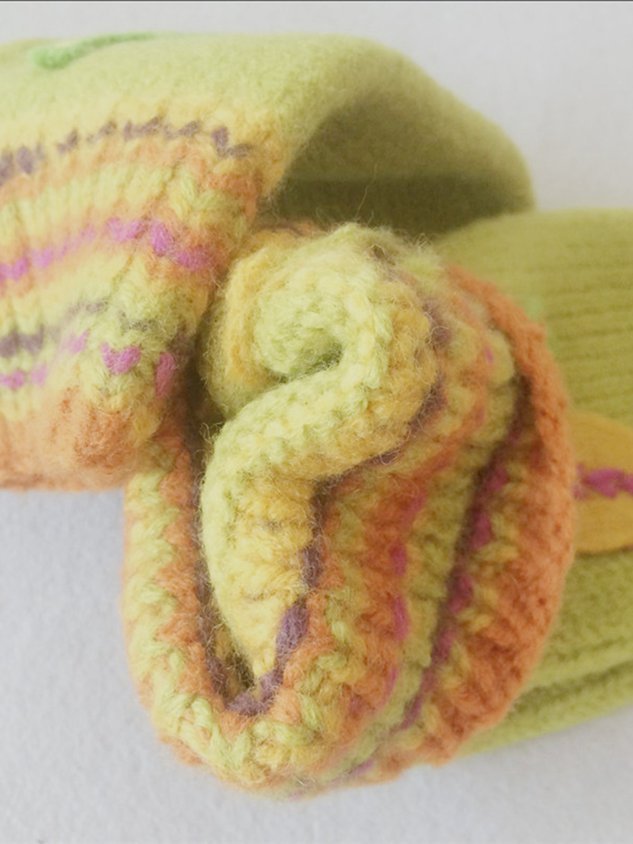 Casual Simple Leaves Warm Gloves