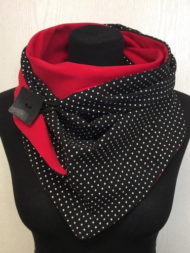 Polka dot casual contrast knit Scarves & Shawls