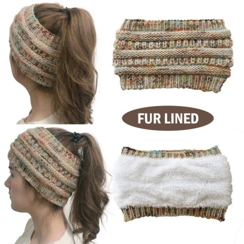 Women Winter Fur Lined Casual Hats
