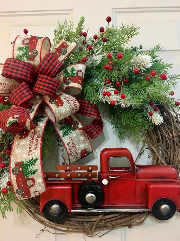 💐Red Truck Christmas Wreath - 50% OFF Christmas Sale
