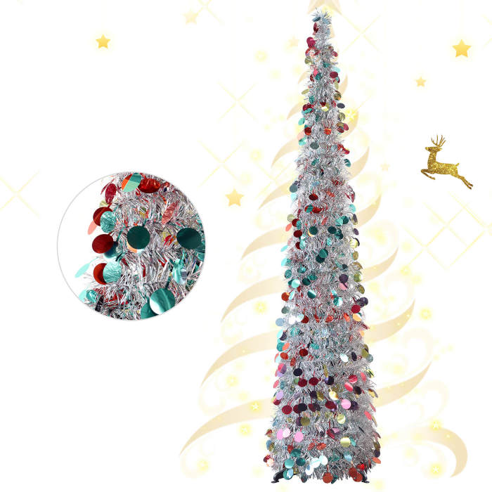 Pop Up Tinsel Christmas Tree