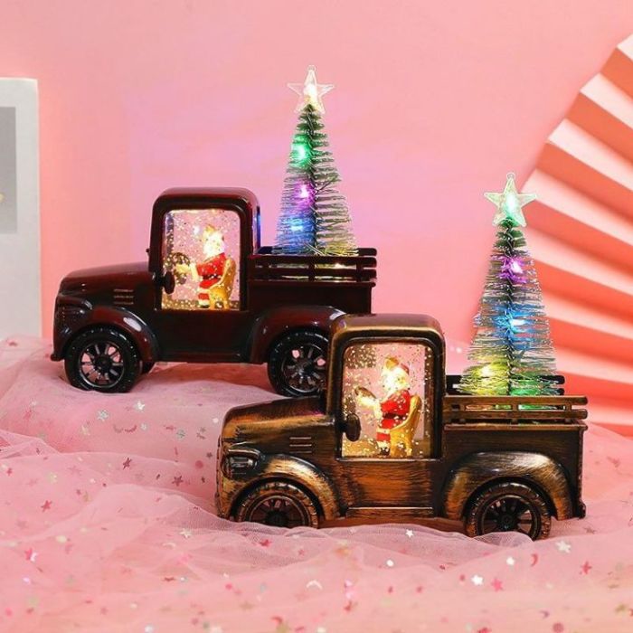 Hinow™ Santa Claus With Water Injection Tractor Wind Lamp Decorations