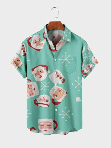 Christmas themed Hawaiian shirt