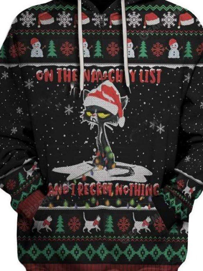 Christmas themed printed hoodie