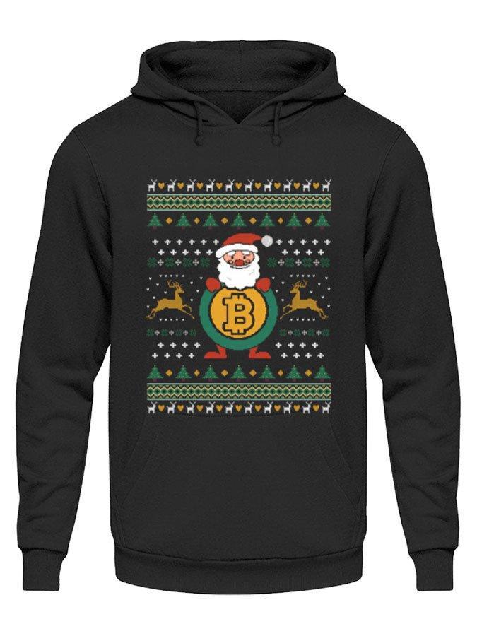ugly Christmas sweater cryptocurrency miner men‘s hoodie