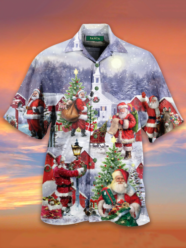 Christmas shirt Santa Casual Shirts & Tops