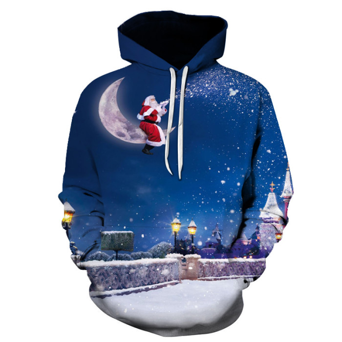Christmas men's hoodie hooded sweater autumn and winter snowman hooded