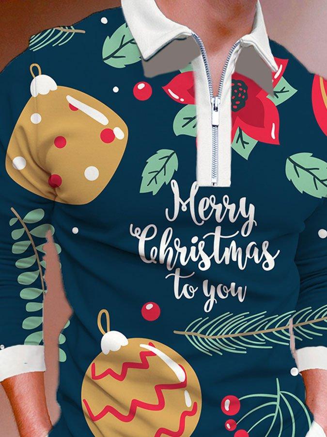 Christmas Carnivalt Collar Statement Men's Shirts