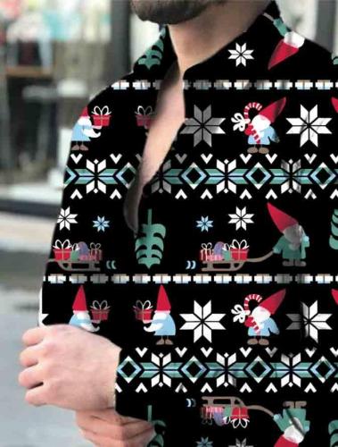 Men's Personalized Christmas Long Sleeve Shirt