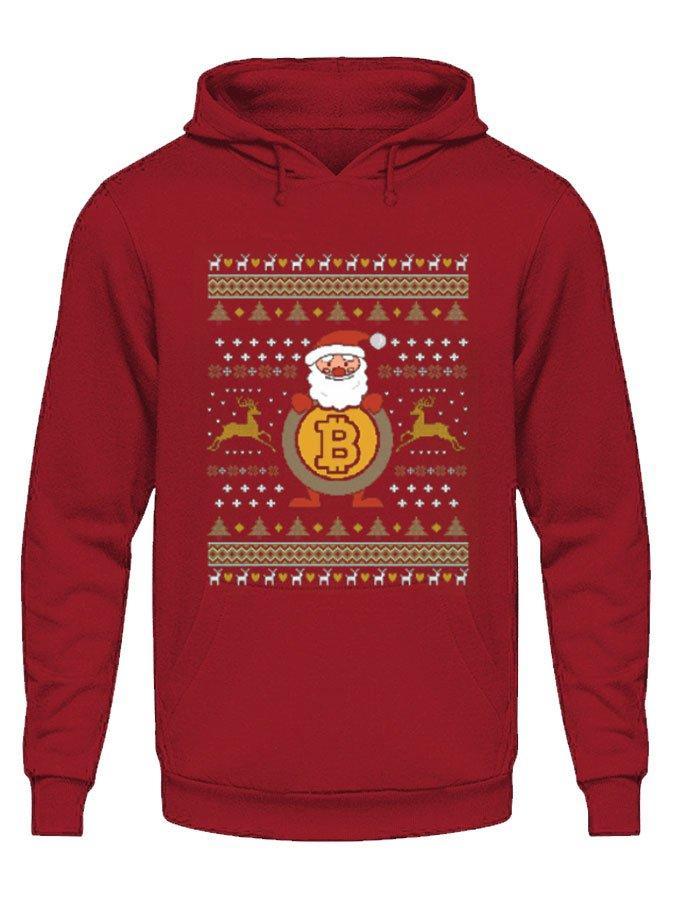 ugly Christmas sweater cryptocurrency miner men‘s hoodie