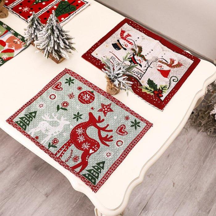 Christmas Tree Placemat Deer Placemat Table Mat