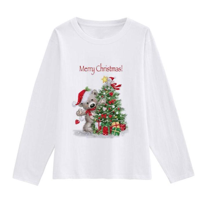 Merry Christmas Women White T-Shirt B