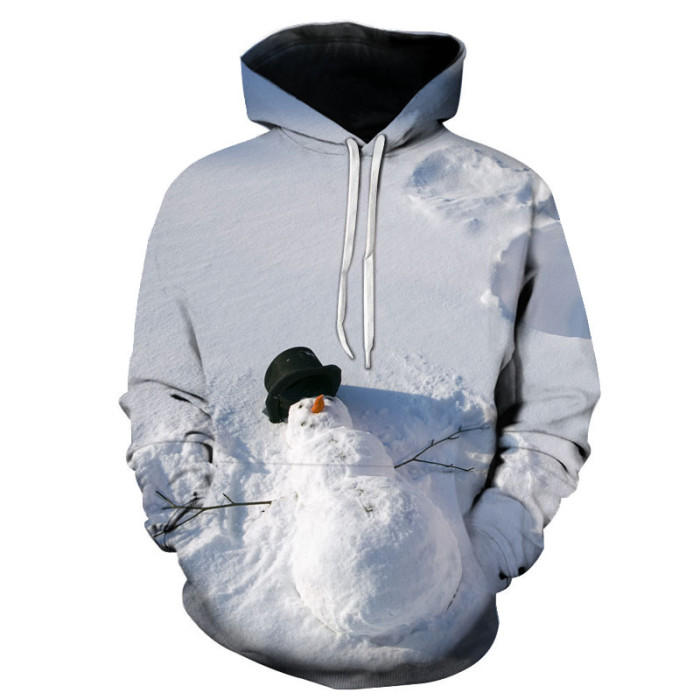 Christmas men's hoodie hooded sweater autumn and winter snowman hooded