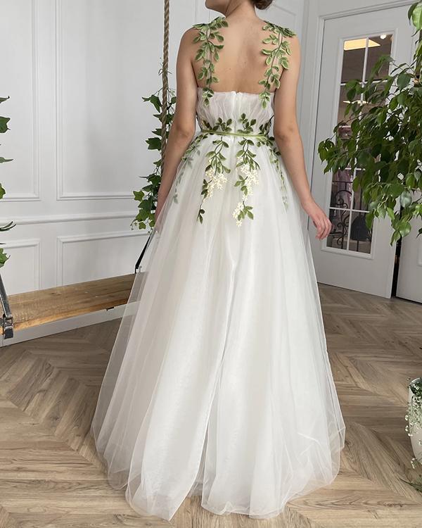 Pure White Tube Top Mesh Prom Dresses Wedding Dress