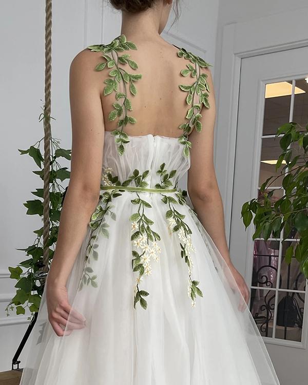 Pure White Tube Top Mesh Prom Dresses Wedding Dress
