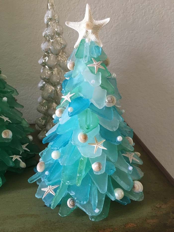 🎄50% OFF Christmas Sale🎄100% Real Sea Glass Christmas Tree