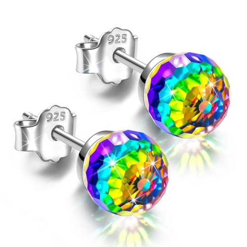 Sterling Silver  Crystal Earrings