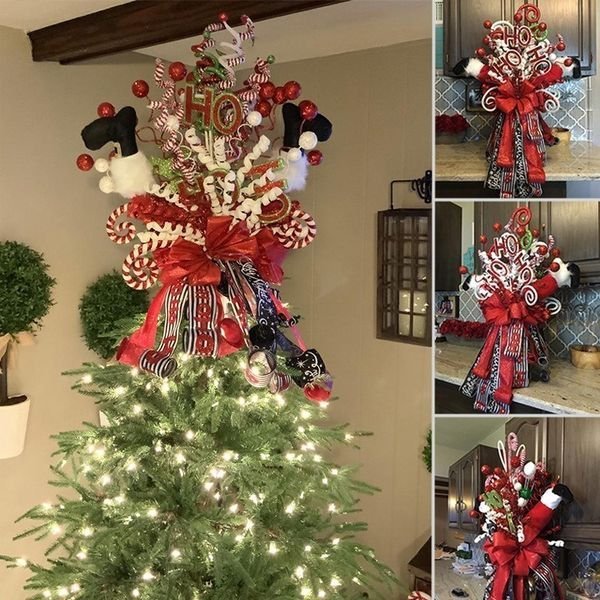 🎁Beautiful Christmas Santa Leg Tree Topper - Christmas Tree Decoration🎄