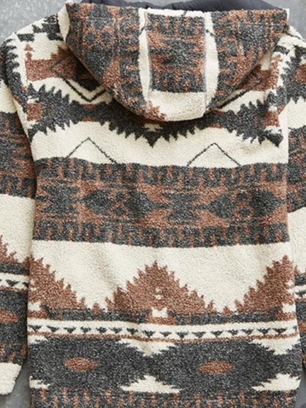 Men's Forest Stitched Print Pullover Hoodie