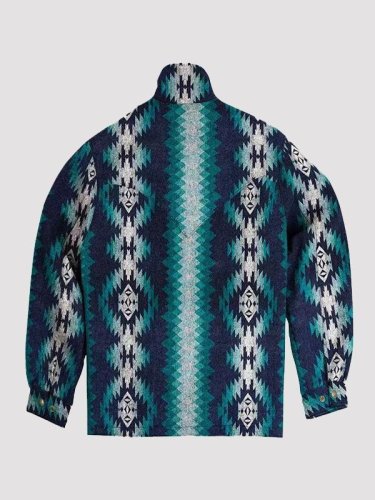 Men's Chic Retro Print Tweed Lapel Jacket