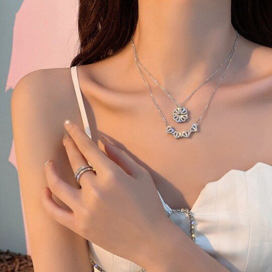 ☘Four-Leaf Heart Shape Necklace🎁The Best Christmas Gifts For Your Loved Ones💕