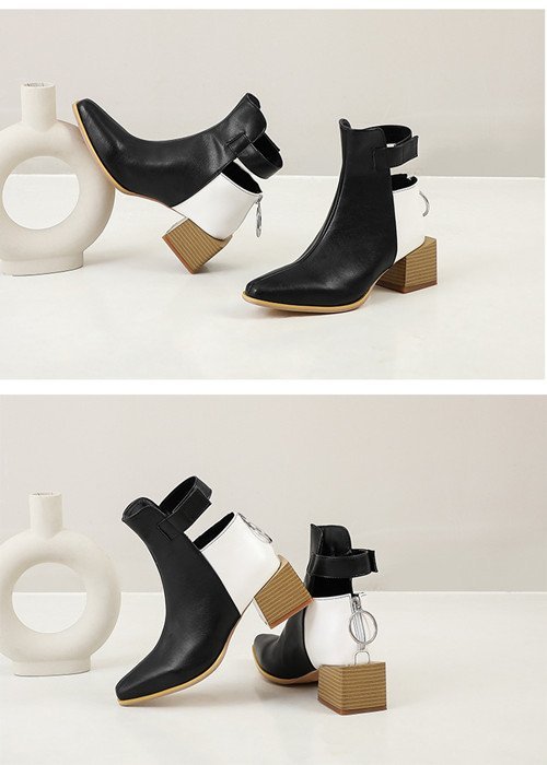 Womens Wedge Booties Slip on Heeled Ankle Boots Round Toe Dress Wedges