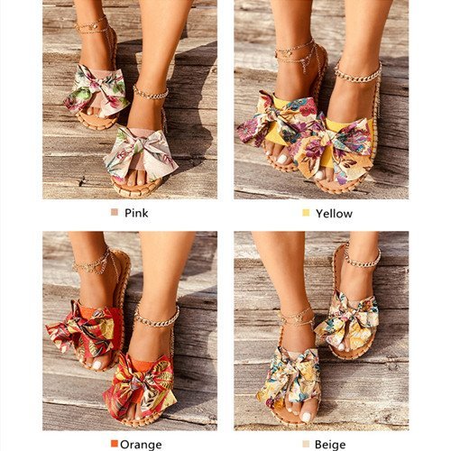 Women's Beach Floral Print Summer Slippers