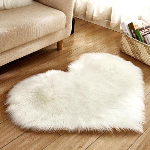Carpet Soft Heart Shaped Washable Bedroom Living Room Study Rug
