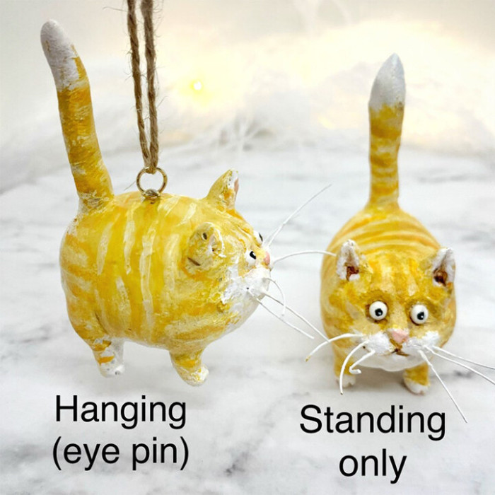 Kitty miniature sculpture,original art