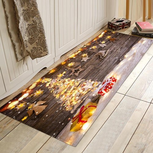 Wooden Board  Pattern Rug Bedroom Living room Door Bathroom Anti-slip Floor Mat Carpet