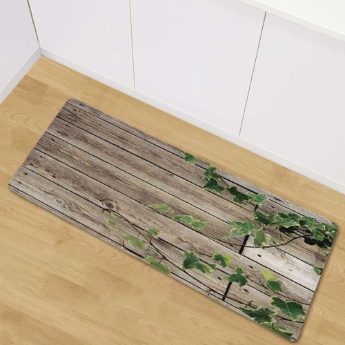 Green Leaf Coffee Board Rug Bedroom Living room Door Bathroom Anti-slip Floor Mat Carpet