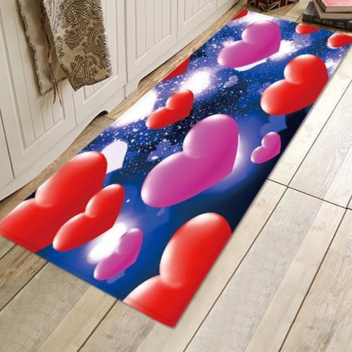 Love shape Balloons Rug Bedroom Living Room Door Bathroom Anti-slip Floor Mat Carpet