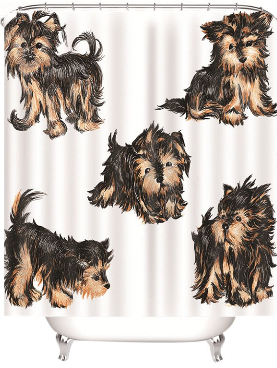 Dogs Pattern Shower Curtain