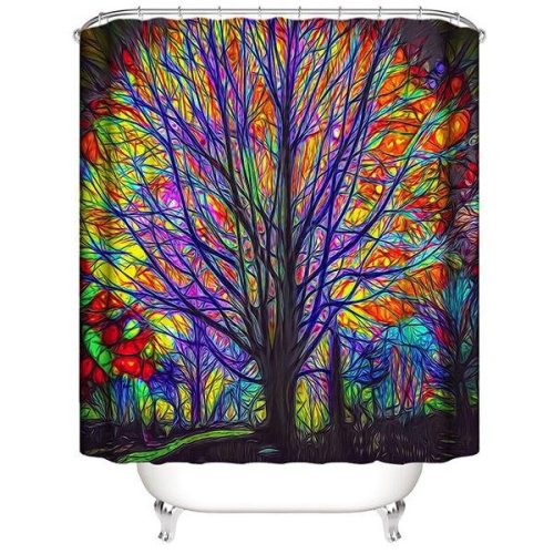 Life Tree Printing Shower Curtain